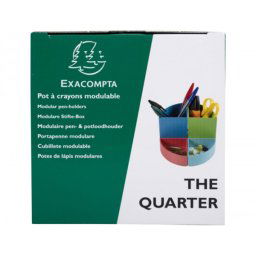 Organizador de sobremesa exacompta aquarel the quarter 4 compartimentos modulables colores pastel 120x120x83 mm