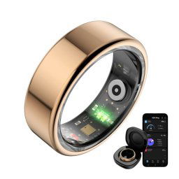 Ksix Saturn Anillo Inteligente, Talla S, Aut. 3 Días, Actividad Y Salud, Monitor Sueño, 5atm, Dorado
