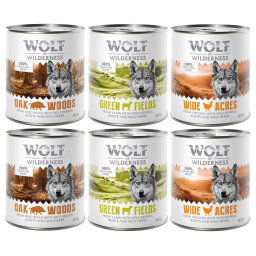 Pack ahorro: Wolf of Wilderness 12 x 800 g - Pack mixto: 4x Jabalí, 4x Pollo, 4x Cordero