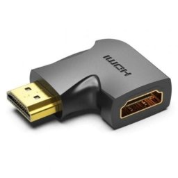 Adaptador HDMI Vention 4K 270º Macho-Hembra Chapado en Oro Negro