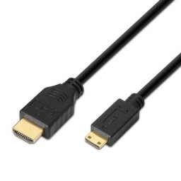 Cable HDMI AISENS A119-0114 1.8m Mini HDMI Macho/Macho 3D Oro Negro