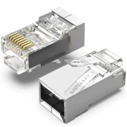 Conector RJ45 Vention IDAR0-100 Cat.5e FTP Transparente Plata 100 uds