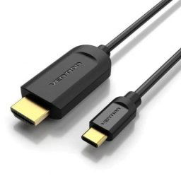 Cable Conversor HDMI Vention CGUBI 1.4 4K/USB Tipo-C a HDMI/Macho-Macho/3m/Negro