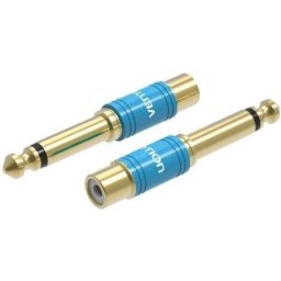 Adaptador Jack Vention VDD-C03/ Azul/ RCA Hembra/ 6.5mm Macho/ Contactos Oro