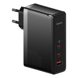 Cargador Baseus GaN5 Pro 140W 2x USB-C 1x USB-A PD 3.1 QC 3.0 GaN Negro