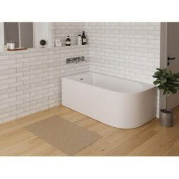Unique Bañera rinconera - 240L - 170 x 75 x 58 cm - blanco - Esquina izquierda - ANIKA