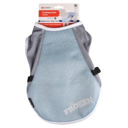 Flamingo chaleco refrescante para perro Frozen, azul / gris - Talla M: aprox. 35 cm de longitud dorsal