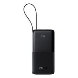 Baseus Bipow 2 Power Bank con Pantalla Digital y Cable USB-C Integrado 20000mAh 20W Negro