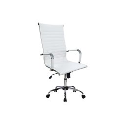 Silla de oficina Equip 651017 acolchada blanca algodón polipiel nylon REACH
