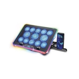 Soporte refrigerador portátil Spirit of Gamer 13 ventiladores, pantalla LCD, altura regulable, USB