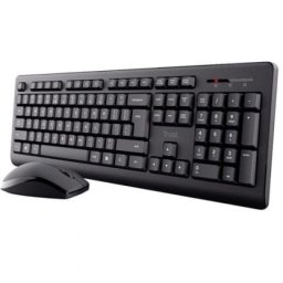 Trust Primo Wireless Deskset Pack Teclado y Ratón Inalámbricos Negro