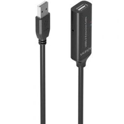 Cable alargador USB AISENS A101-0914 5m con amplificador USB 2.0 Negro