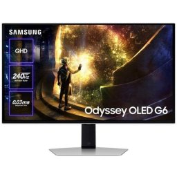 Monitor Samsung Odyssey OLED G6 G61SD 27" QHD 240Hz FreeSync G-SYNC Plata