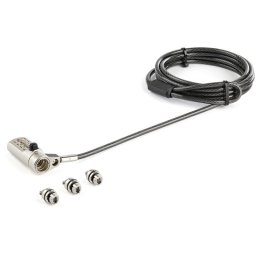 Cable de Seguridad StarTech 2m Combinación 4 Dígitos Universal K-Slot Nano Wedge Negro/Plata LTULOCK4D