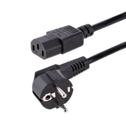Cable Fuente de Alimentación StarTech 250V 10A 18AWG Certificación CEE 7/7 Modelo 1m Schuko-C13 Negro