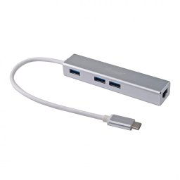 Equip Hub USB-C a USB 3.0 3 Puertos con Puerto Gigabit Ethernet