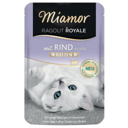 Miamor Ragú Royal Kitten en gelatina 22 x 100 g - Vacuno