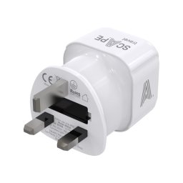 Adaptador de Enchufe Universal Scape Travel 850 Para Europa a Reino Unido, Tipo G, Fusible 13A, 2990W