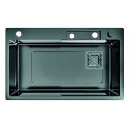 CATA Fregadero sobre encimera CDC X. 02625037. Una cubeta. Inoxidable. acabado acero. Para mueble de 80 cm. Medidas 75x45