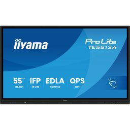 Panel interactivo iiyama TE5513A-B1AG 4K UHD IPS 40 puntos táctiles Android 14 8GB 128GB