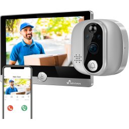 Mirilla Digital NIVIAN DOORVIEW1 Full HD WiFi Batería Audio Bidireccional PIR Night Vision