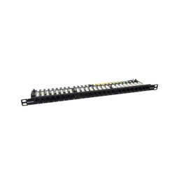 Patch Panel Phasak PU 4811 24P Cat.6A UTP RJ45 Dual 0.5U Slim Rack 19" Organizador
