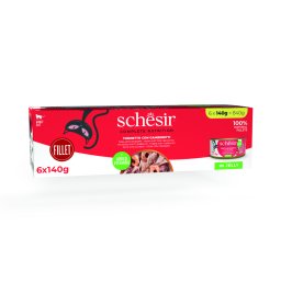Schesir Complete Nutrition Filete en gelatina 6 x 140 g - Atún con gambas