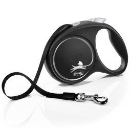 Correa extensible flexi Black Design con cinta de 5 m - L: hasta 50 kg