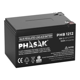 Batería Phasak PHB 1212 12V 12Ah Plomo-Ácido Sellada SAI UPS Compacta