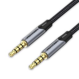 Cable estéreo Vention BAQHH Jack 3.5mm TRRS macho-macho 2m gris contactos oro