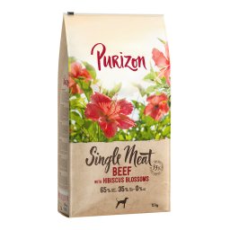 Pack ahorro: Purizon pienso para perros 2 x 12 kg - Single Meat Adult Vacuno con flores de hibisco