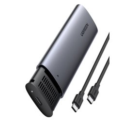 Caja externa M.2 Ugreen 10902 PCI Express USB C 10 Gbit/s Gris aluminio portátil