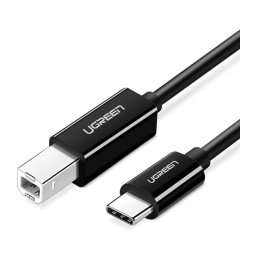 Cable Ugreen US241 USB Tipo C a USB Tipo B 2m Negro, alta velocidad y flexibilidad