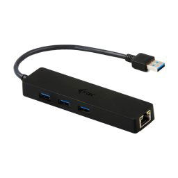 Hub USB 3.0 i-tec Advance Slim 3 Puertos + Adaptador Gigabit Ethernet VIA VL813 ASIX AS88179 Negro