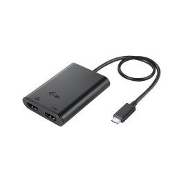 Adaptador HDMI i-tec USB-C Dual 4K/60Hz 8K/30Hz Negro Thunderbolt3/4 USB4