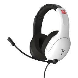 Auriculares Gaming Diadema Compatibles Switch Biaurales Micrófono Boom Neodimio Blanco/Negro