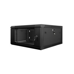 Bastidor de pared Lanberg WF01-6604-10B 4U 19" 60kg Negro IP20 Cristal Templado