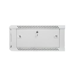 Rack mural Lanberg WF01-6604-10S 4U 19" 60kg IP20 Acero RAL7035 cierre llave gris