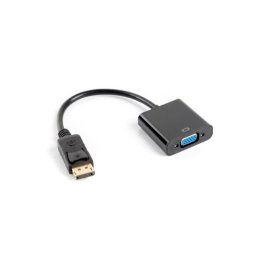 Adaptador Lanberg AD-0002-BK VGA (D-Sub) a DisplayPort 0,2m Macho/Hembra 1.1a