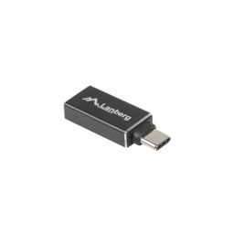 Adaptador Lanberg AD-UC-UA-02 USB 3.0 Type C a USB 3.0 Type A Negro Níquel