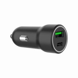 Cargador de coche USB Gembird TA-UC-A2PDQC20-CAR-01 20W QC 3.0 PD 2 Puertos Negro