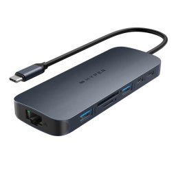 Hub USB-C HYPER HD4006GL 140W PD 4K HDMI Gigabit Ethernet SD/MicroSD Negro