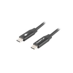 Cable USB C Lanberg CA-CMCM-40CU-0018-BK 1,8m USB 2.0 0,48Gbit/s Chapado Oro Negro