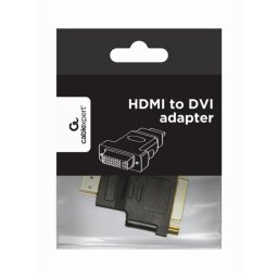 Adaptador HDMI a DVI Gembird M/H Negro contactos oro compatibilidad universal