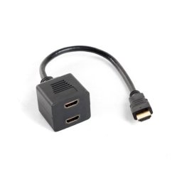Divisor HDMI Lanberg AD-0019-BK 2x HDMI 1920x1080 Pixeles Full HD Negro 0,2m