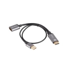 Adaptador HDMI a DisplayPort Lanberg AD-HD-DP-02 0,2m Macho-Hembra Derecho