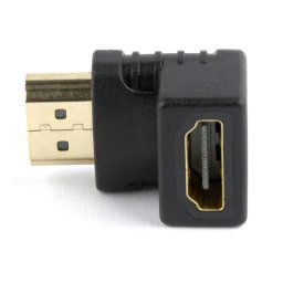 Adaptador HDMI Gembird A-HDMI90-FML hembra a macho 90° ángulo recto contactos dorados negro