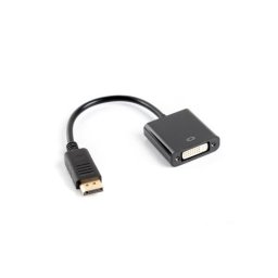 Adaptador Lanberg AD-0007-BK DisplayPort a DVI-D 0,1m Macho-Hembra Derecho