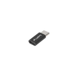 Adaptador Lanberg AD-UC-UM-02 USB-C a Micro-USB 2.0 Type B Níquel Negro