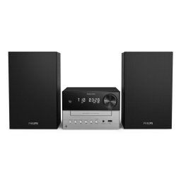 Microcadena de música Philips TAM3205M2/77 20W Bluetooth LE Audio FM CD USB Negro/Plata
